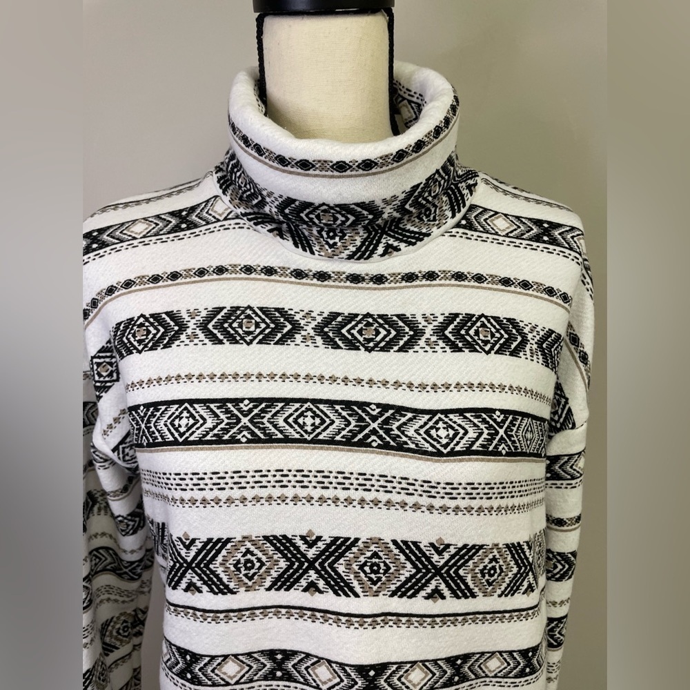 Bobi LA Artisan Slouchy Stripe Turtleneck - Picture 5 of 6